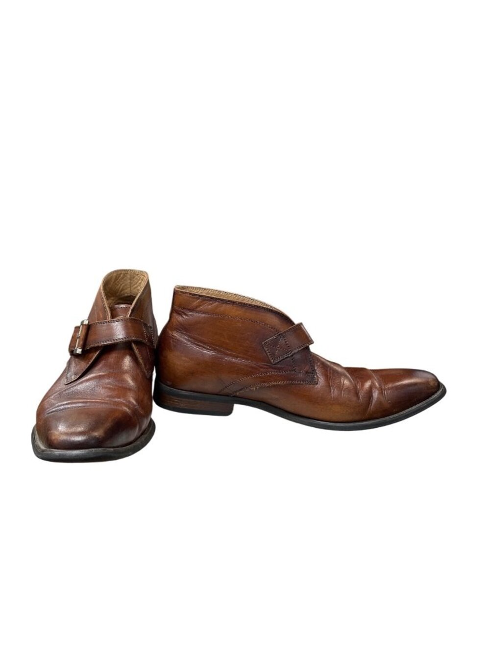 La Milano Leo mens brown leather memory foam ankle chucka boots sz 10 SKU 10-852